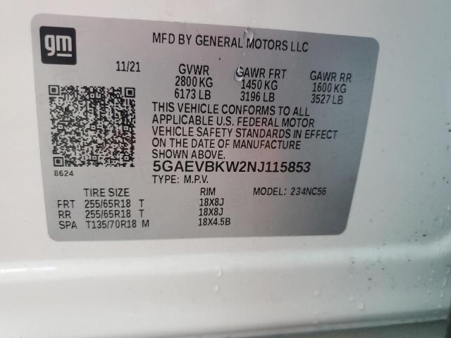 Photo 14 from auction – 2022 BUICK ENCLAVE PR with VIN 5GAEVBKW2NJ115853