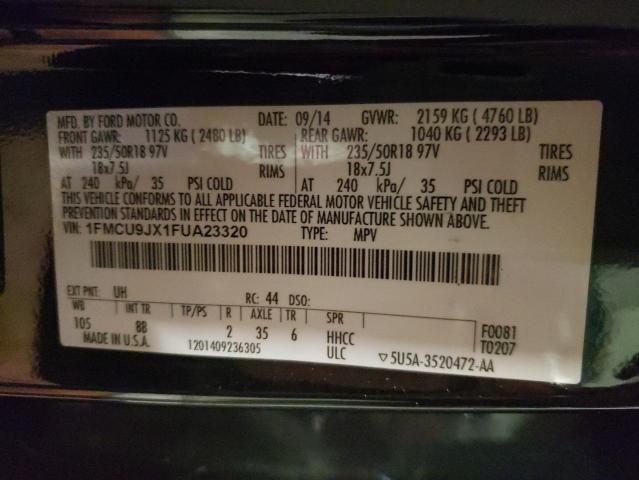 Photo 14 from auction – 2015 FORD ESCAPE TIT with VIN 1FMCU9JX1FUA23320