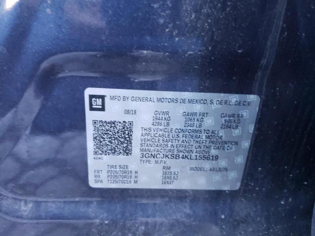 Photo 14 from auction – 2019 CHEVROLET TRAX LS with VIN 3GNCJKSB4KL155619