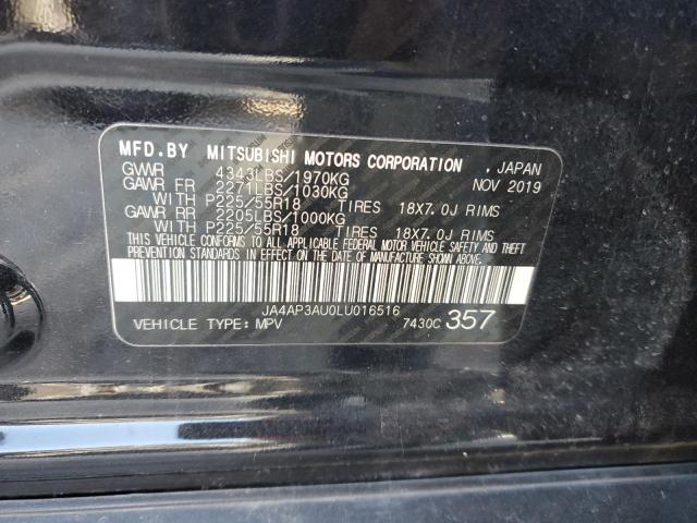 Photo 14 from auction – 2020 MITSUBISHI OUTLANDER with VIN JA4AP3AU0LU016516