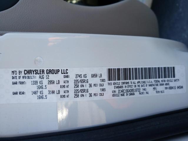 Photo 14 from auction – 2013 CHRYSLER TOWN & COU with VIN 2C4RC1BG4DR518722
