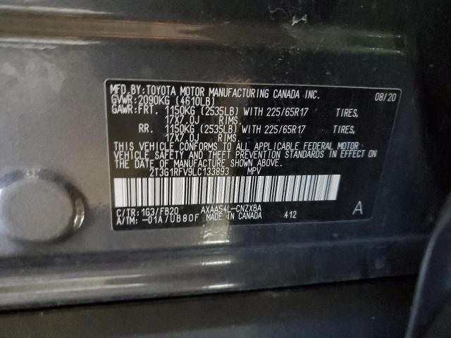 Photo 14 from auction – 2020 TOYOTA RAV4 LE with VIN 2T3G1RFV9LC133893