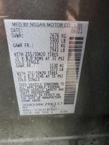Photo 14 from auction – 2022 NISSAN PATHFINDER with VIN 5N1DR3CD8NC206157