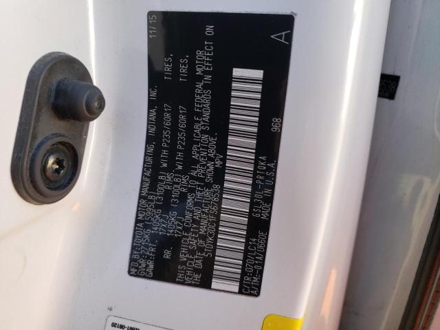 Photo 14 from auction – 2015 TOYOTA SIENNA XLE with VIN 5TDYK3DC1FS678538