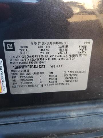 Photo 14 from auction – 2016 GMC ACADIA SLT with VIN 1GKKVRKD7GJ324313