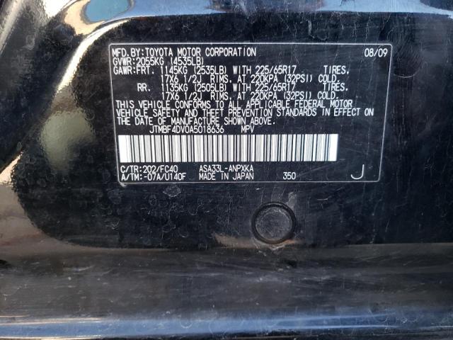 Photo 14 from auction – 2010 TOYOTA RAV4 with VIN JTMBF4DV0A5018636