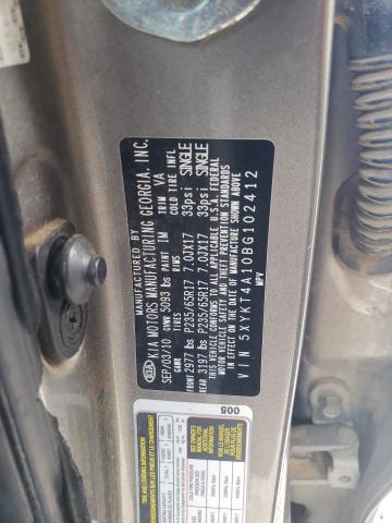 Photo 14 from auction – 2011 KIA SORENTO BA with VIN 5XYKT4A10BG102412