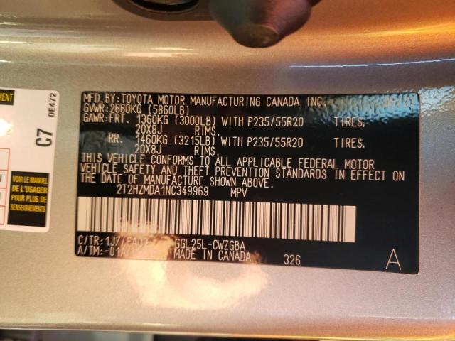 Photo 14 from auction – 2022 LEXUS RX 350 with VIN 2T2HZMDA1NC349969