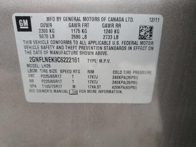 Photo 14 from auction – 2012 CHEVROLET EQUINOX LT with VIN 2GNFLNEK9C6222161