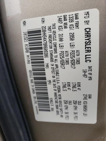 Photo 14 from auction – 2008 DODGE GRAND CARA with VIN 2D8HN54X78R609386