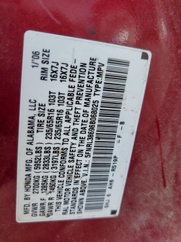 Photo 14 from auction – 2006 HONDA ODYSSEY EX with VIN 5FNRL38696B068025