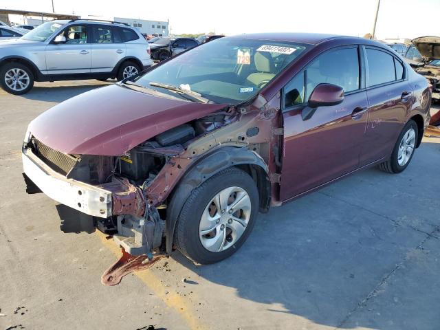 HONDA CIVIC LX 2013 with VIN 2HGFB2F58DH565666 - Photo from auction