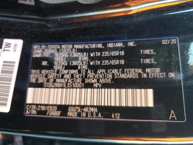 Photo 14 from auction – 2020 TOYOTA HIGHLANDER with VIN 5TDGZRBH1LS510001