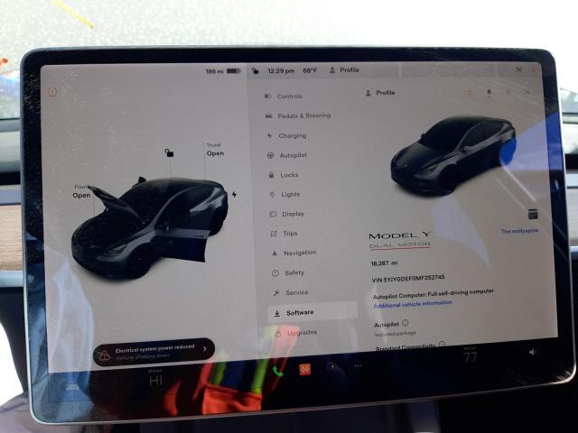 Photo 9 from auction – 2021 TESLA MODEL Y with VIN 5YJYGDEF0MF252745
