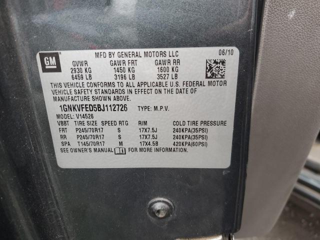 Zdjęcie 14 z aukcji – 2011 CHEVROLET TRAVERSE L z VIN 1GNKVFED5BJ112726