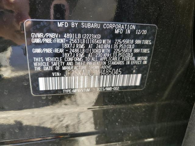 Photo 14 from auction – 2021 SUBARU FORESTER L with VIN JF2SKAUC3MH485045