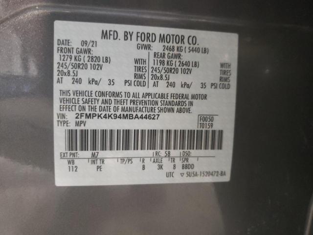 Photo 14 from auction – 2021 FORD EDGE TITAN with VIN 2FMPK4K94MBA44627