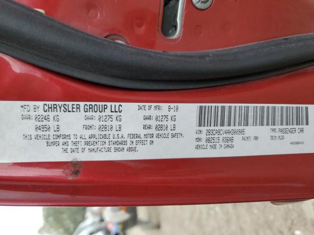 Photo 10 from auction – 2010 DODGE CHARGER RA with VIN 2B3CA9CV4AH300905