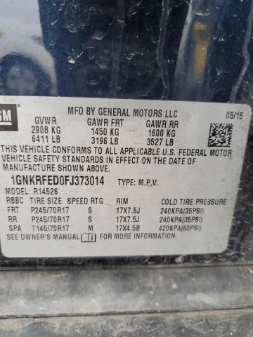 Photo 14 from auction – 2015 CHEVROLET TRAVERSE L with VIN 1GNKRFED0FJ373014