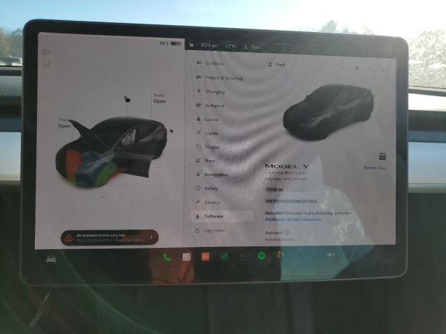 Photo 9 from auction – 2021 TESLA MODEL Y with VIN 5YJYGDEE2MF267805
