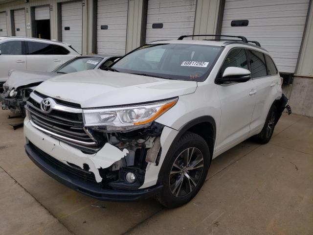 TOYOTA HIGHLANDER 2016 with VIN 5TDJKRFH5GS329140 - Photo from auction