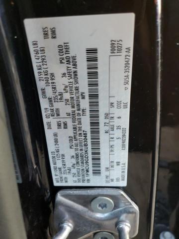 Photo 14 from auction – 2019 FORD ESCAPE SE with VIN 1FMCU9GD3KUB30487