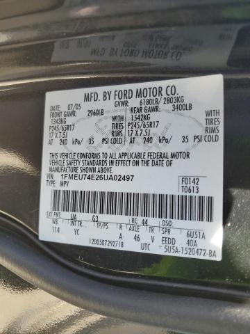 Photo 14 from auction – 2006 FORD EXPLORER E with VIN 1FMEU74E26UA02497