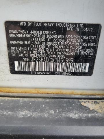Photo 14 from auction – 2012 SUBARU FORESTER 2 with VIN JF2SHADCXCH465999