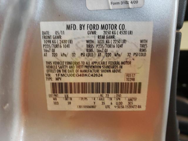 Photo 14 from auction – 2011 FORD ESCAPE LIM with VIN 1FMCU0EG4BKC42624