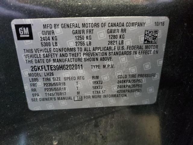 Photo 14 from auction – 2017 GMC TERRAIN SL with VIN 2GKFLTE39H6202011