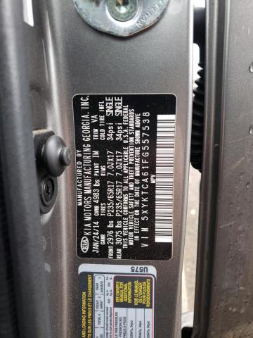 Photo 14 from auction – 2015 KIA SORENTO LX with VIN 5XYKTCA61FG557538