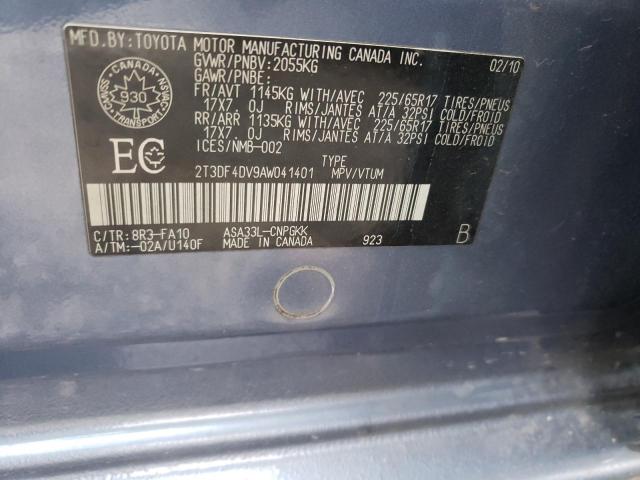 Photo 14 from auction – 2010 TOYOTA RAV4 LIMIT with VIN 2T3DF4DV9AW041401