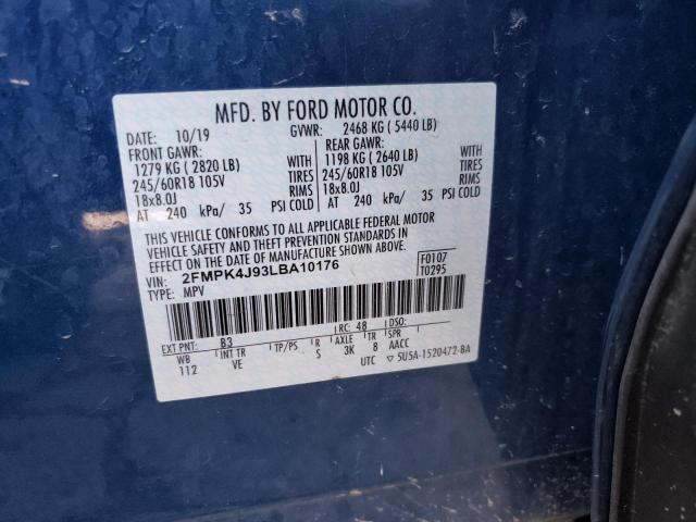 Photo 14 from auction – 2020 FORD EDGE SEL with VIN 2FMPK4J93LBA10176
