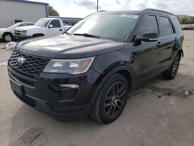 FORD EXPLORER S 2018 with VIN 1FM5K8GT3JGB01990 - Photo from auction