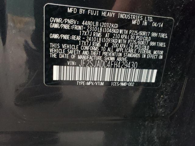 Photo 14 from auction – 2015 SUBARU FORESTER 2 with VIN JF2SJADC4FH429430