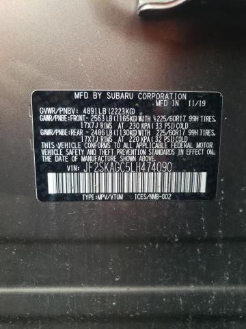 Photo 14 from auction – 2020 SUBARU FORESTER P with VIN JF2SKAGC5LH474090