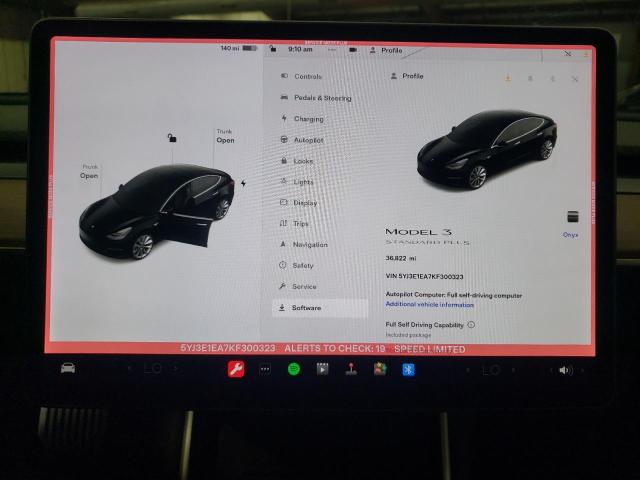 Photo 9 from auction – 2019 TESLA MODEL 3 with VIN 5YJ3E1EA7KF300323