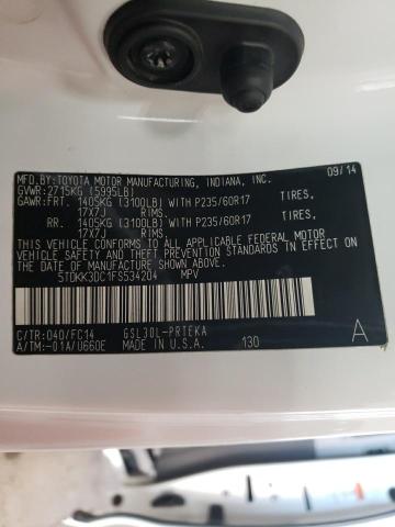 Photo 14 from auction – 2015 TOYOTA SIENNA LE with VIN 5TDKK3DC1FS534204