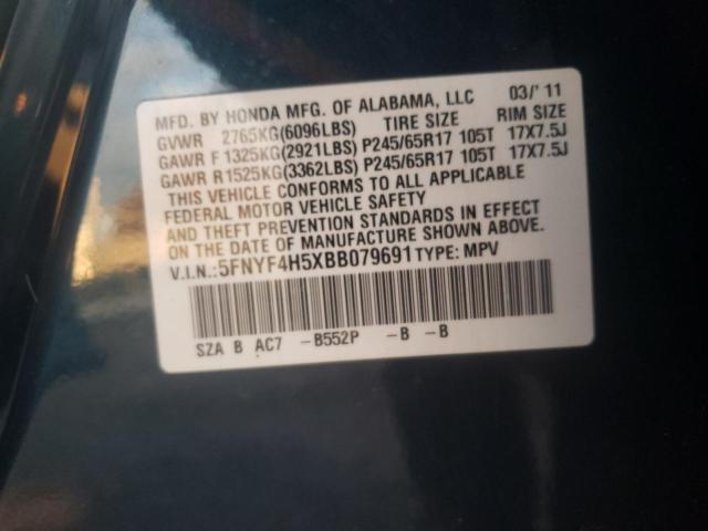 Photo 14 from auction – 2011 HONDA PILOT EXL with VIN 5FNYF4H5XBB079691
