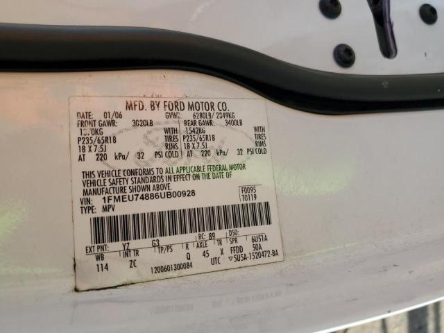Photo 14 from auction – 2006 FORD EXPLORER E with VIN 1FMEU74886UB00928