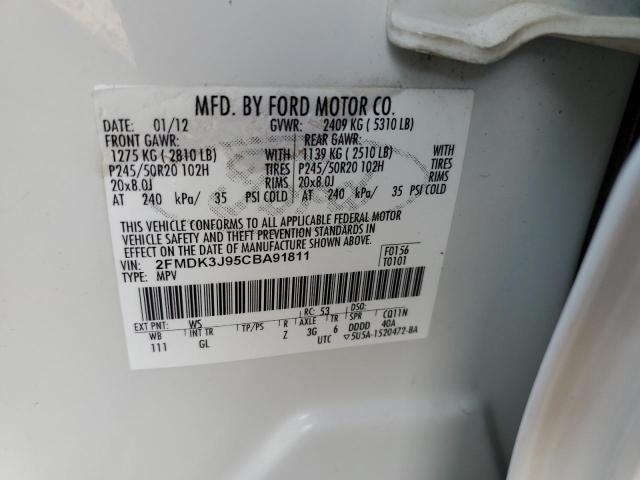 Photo 14 from auction – 2012 FORD EDGE SEL with VIN 2FMDK3J95CBA91811