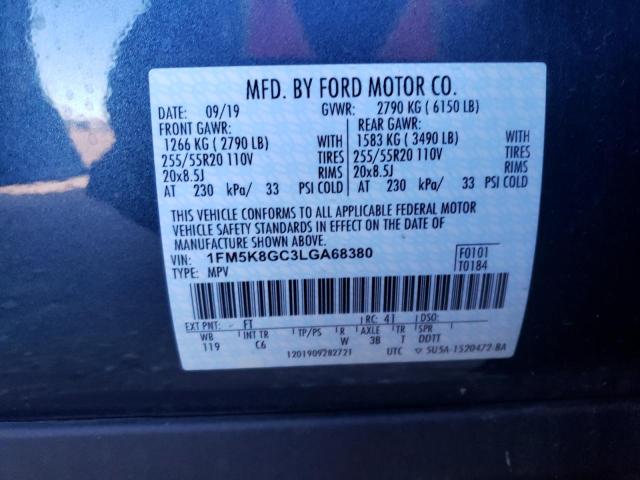 Photo 14 from auction – 2020 FORD EXPLORER S with VIN 1FM5K8GC3LGA68380
