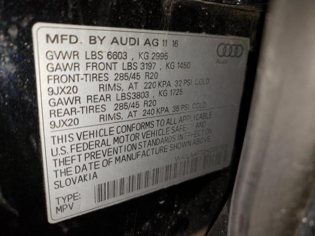 Photo 14 from auction – 2017 AUDI Q7 PREMIUM with VIN WA1LAAF72HD037926