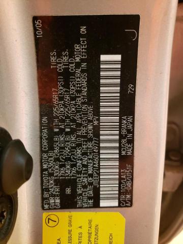Photo 14 from auction – 2006 TOYOTA HIGHLANDER with VIN JTEEP21A460149777