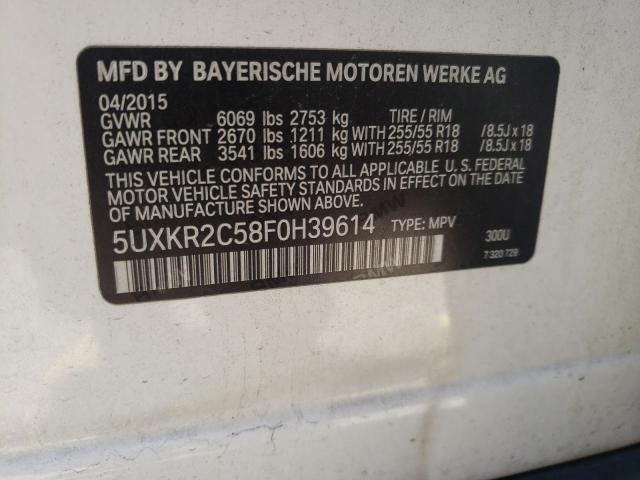 Photo 14 from auction – 2015 BMW X5 SDRIVE3 with VIN 5UXKR2C58F0H39614