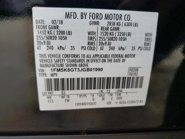 Photo 14 from auction – 2018 FORD EXPLORER S with VIN 1FM5K8GT3JGB01990