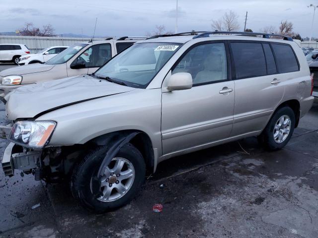 TOYOTA HIGHLANDER 2001 with VIN JTEHF21A110036006 - Photo from auction
