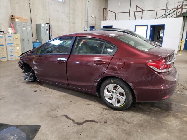 Photo 2 from auction – 2013 HONDA CIVIC LX with VIN 19XFB2F56DE010581