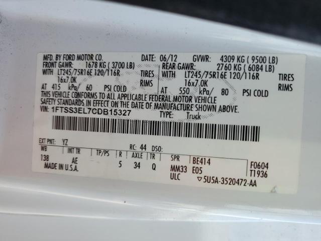 Photo 10 from auction – 2012 FORD ECONOLINE with VIN 1FTSS3EL7CDB15327