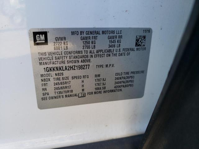 Photo 14 from auction – 2017 GMC ACADIA SLE with VIN 1GKKNKLA2HZ198277